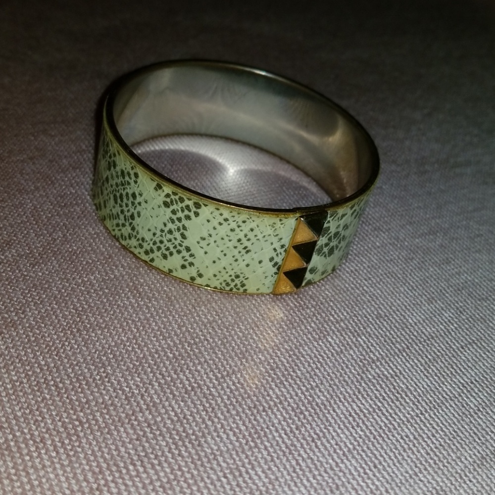 Faux Snakeskin Bangle Bracelet
